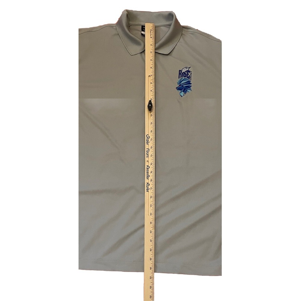 Nike Golf Dri Fit Mountain Dew Rise Performance Polo Shirt Gray Men's Sz XL - Picture 4 of 7